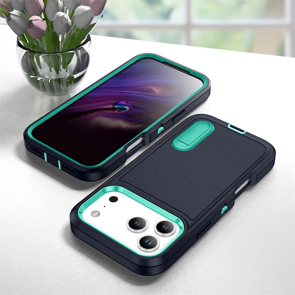 Прочный защитный чехол-подставка с броней для IPhone 17 Air 16E 16 15 14 Plus 13 12 11 Pro Max Ударопрочная крышка с подставкой
