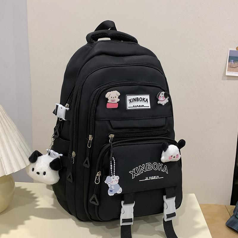 Школьные рюкзаки для студенток колледжа Простые и милые Большой вместимости для старшеклассниц и учениц средней школы Рюкзак из двух частей