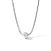 Summer titanium steel non-fading necklace simple zircon versatile stainless steel light luxury high-end clavicle chain women's jewelry