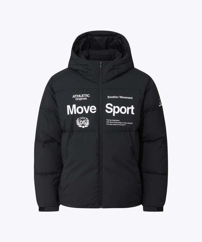 MUBEUSEUPOCHEUBAIDESANGTEU Mid-Light Hooded Duck Down Jacket Black Vs121Edj13