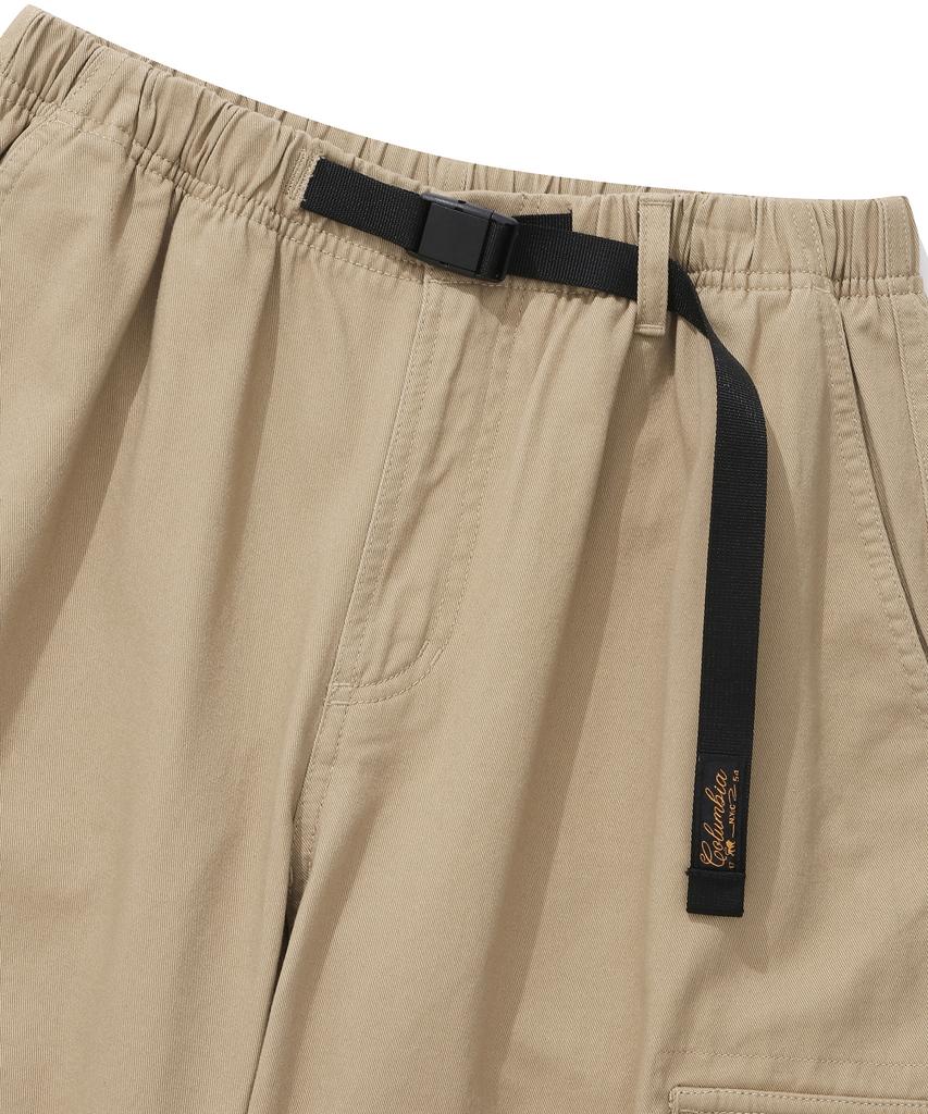 COLUMBIA UNIVERSITY Sl-Label Belted Cargo Cotton Pants Heritage Beige