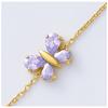 [K2578] - Gold Plated Bracelet 'Butterfly' Lavender Gold - 12x10 Mm