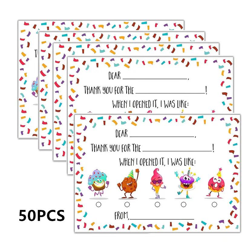 50 карточек, 6 * 4 дюйма, Открытки с благодарностью, Настраиваемые, Благодарственные открытки, Карточки для положительного признания и похвалы, Украшения для вечеринок, Коммерческие