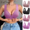 Push Up Front Closure Bra for Women Wireless Brassiere Solid 3/4 Cup Bralette Comfortable Everyday Underwear Lingerie