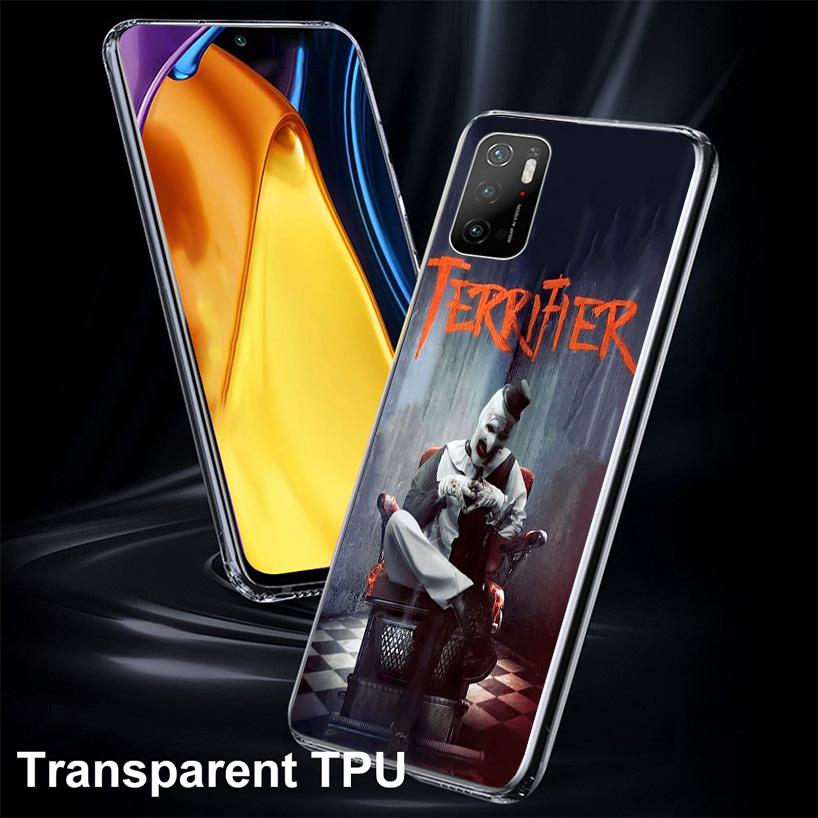 Horror Movie Terrifier Phone Case For Xiaomi Poco X7 X6 X5 Pro F7 Ultra Redmi 15C 15 13 13C 12 12C 10 10A 10C 9 9A 9C 9T Shell P