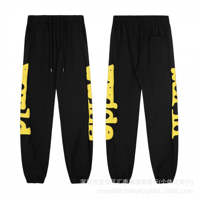 Mens Oversized Hooded Sweatshirt Jogger Set With Foil Letter Print Streetwear Cotton Fleece-Like Loop Fabric