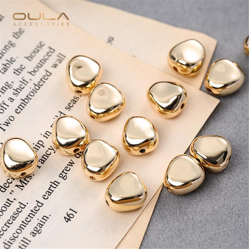 14K Gold-plated Bead Toothpick Beads, Irregular-shaped Pearls, Baroque-shaped Through-hole Beads, Irregular Stone Beads Diy