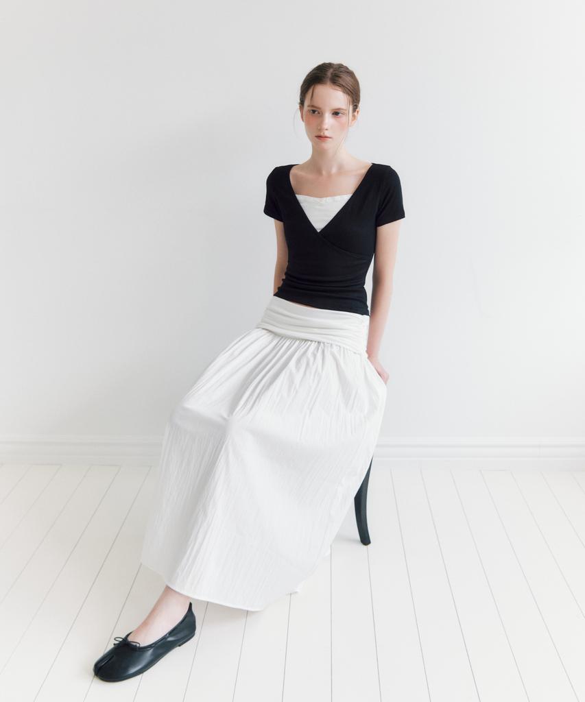 MIXXO Wrap Layered Short Sleeve T-Shirt Re Lwg44Ss_Miwhwg75Qs