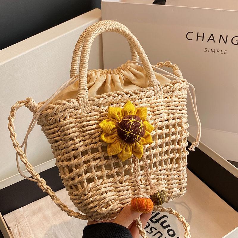 Летняя мини-сумка ручной работы из плетеной соломы - Идеально подходит для пляжного отдыха