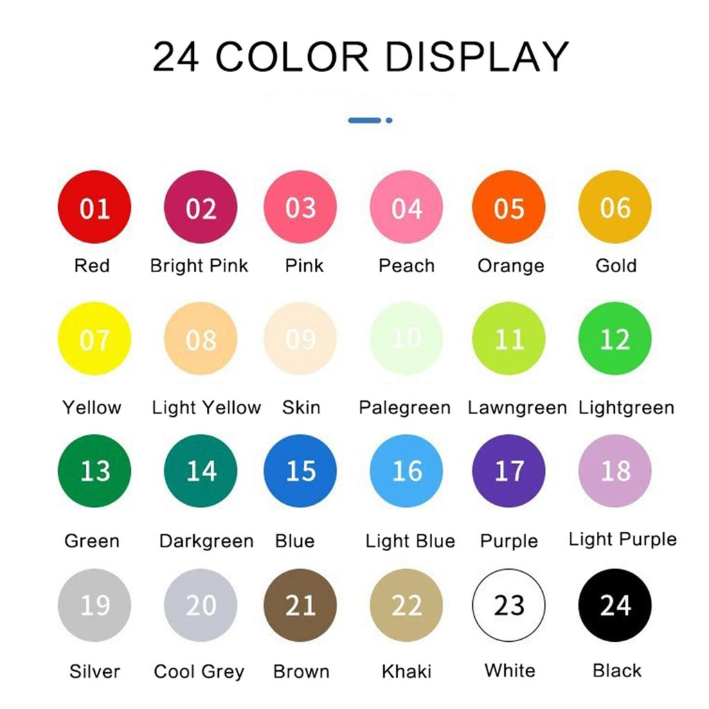 24-цветный акриловый маркер, художественная кисть, маркер-ручка для 3D-печатных моделей, раскрашивающая ручка на водной основе