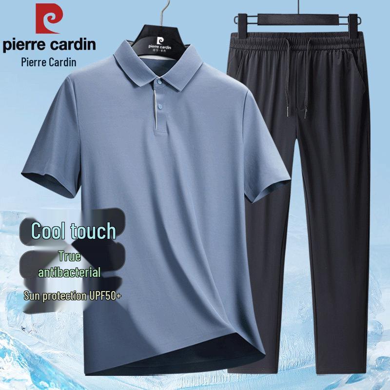 Pierre Cardin Мужской комплект-поло с коротким рукавом из ледяного шелка