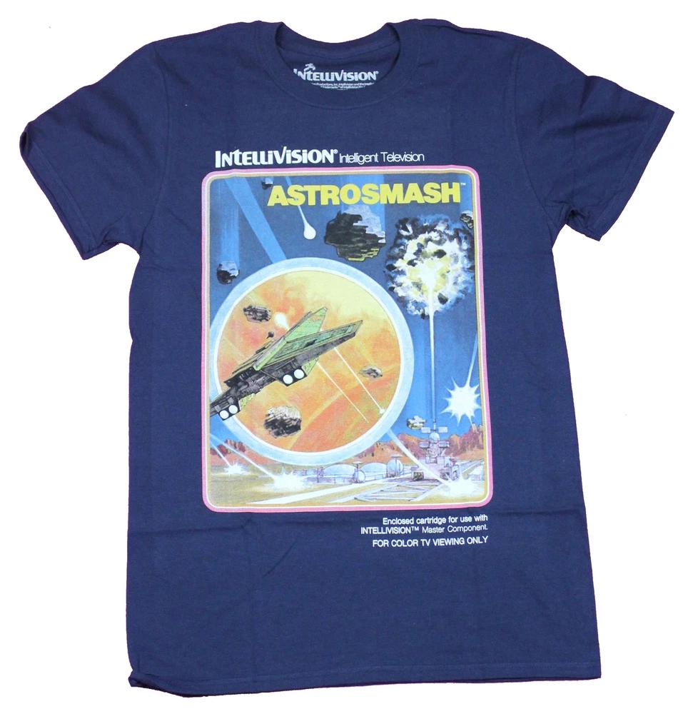 Intellivision Adult New Tshirt Astrosmash Classic Game Box Art