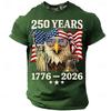 Америка 250-й День Рождения Орел Флаг 250 Лет 1776-2026 Унисекс Мужские Футболки Повседневный Стиль Мужчина Женщины Футболки Винтажная Мужская Одежда