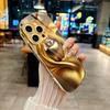 Electroplated Gold Oval iPhone Case for Apple 11/12/13/14 Pro Max