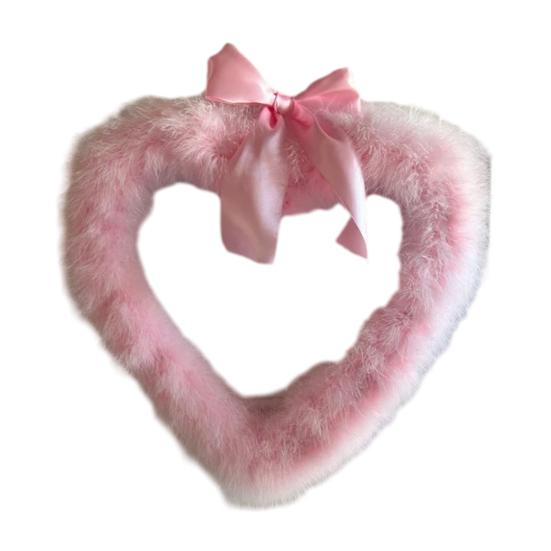 Yousheng Valentine's Day Heart Garland Door Banner Festive Party Decor for Wall Window Plastic Indoor Outdoor Decoration for Romantic Celebration