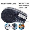 1Pcs Heat Shrink Label Tape M21-187-C-342 for Brady BMP21 Plus BMP21 LAB Printer 8.5mm * 2.1m Black On White Cartridge Ribbon