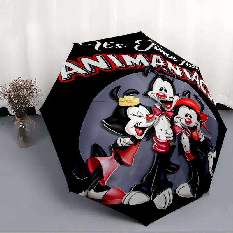 Складной зонт с принтом Animaniacs, для улицы, отдыха и путешествий, прочная ткань зонта, подарок на день рождения и праздник