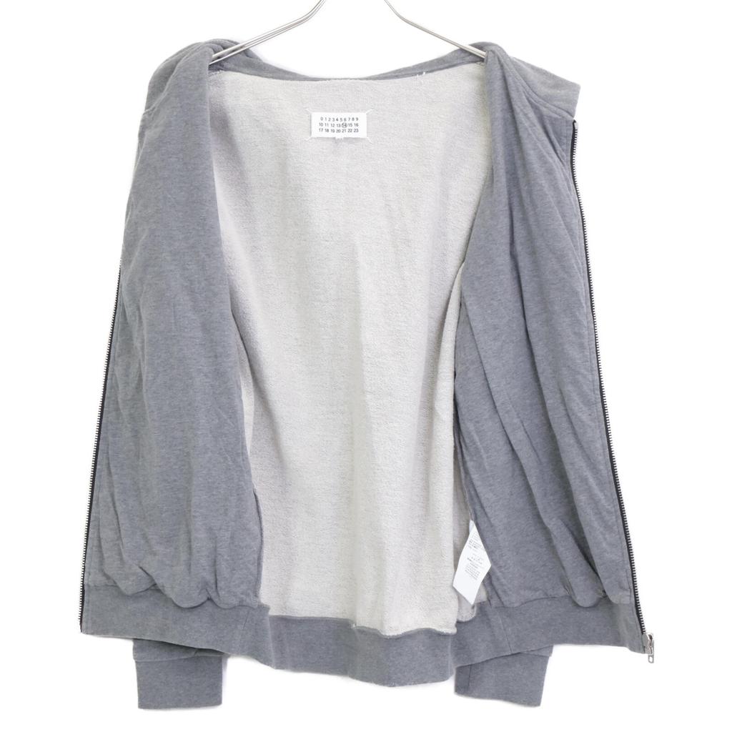 Maison Margiela S50GU0071 2018 Серая толстовка на молнии в форме восьмерки 5 ZIP HODDIE топы 44 серыйПодержанный