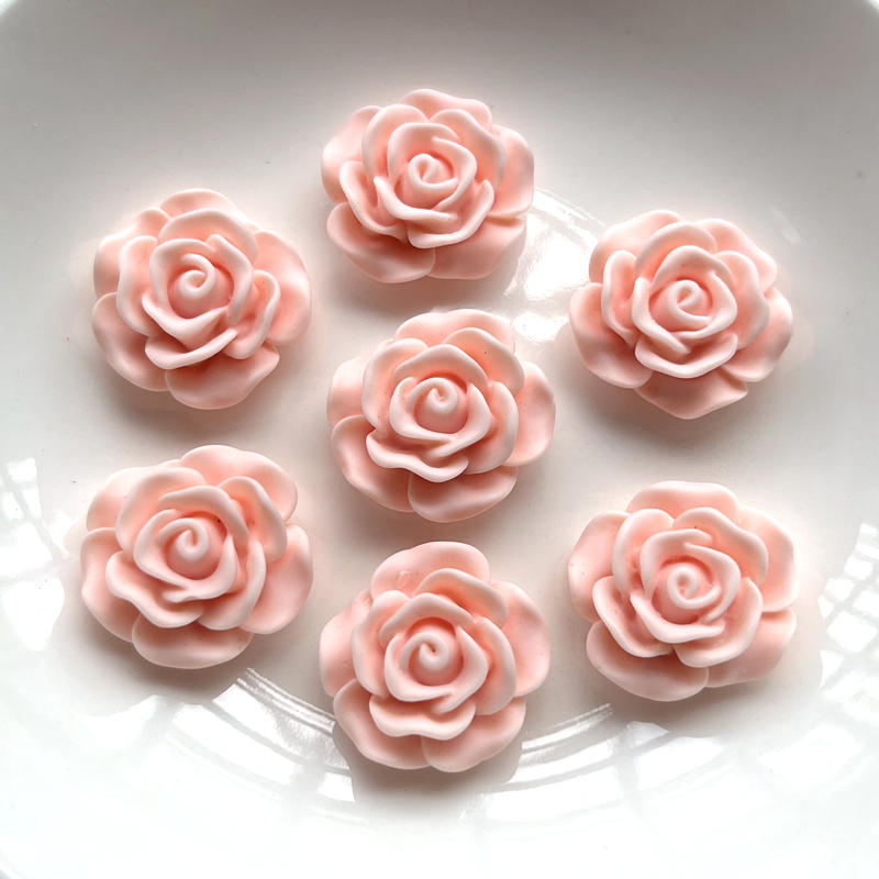 10pcs Beautiful Rose Resin Rhinestone Wedding Decoration Flower Scrapbook Jewelry Making Accessories DIY Resin Flat Back