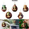 Cartoon Dragon Egg Car Hanging Decoration Christmas Tree Ornament Gift Acrylic/glass Material Cartoon Style Multiple Color Options Interior Car Decor