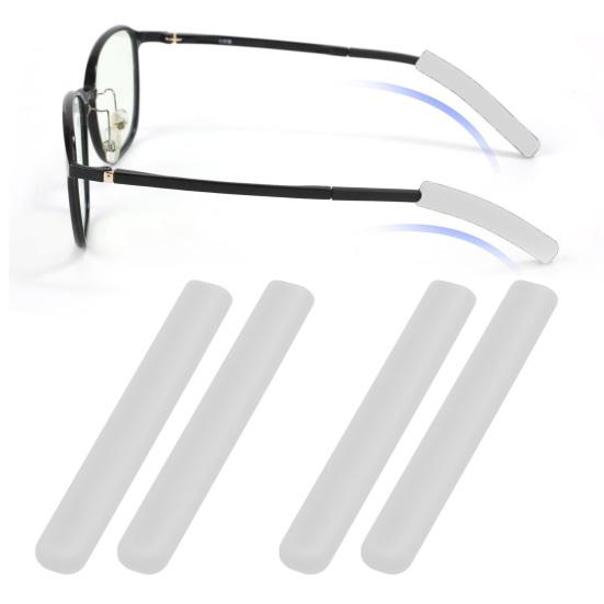 2/4 Pairs Silicone Eyeglasses Temple Tips Sleeve Non-slip Glasses Retainers Lightweight Soft Ear Sock Sleeves for Sunglasses Reading Eyeglasses