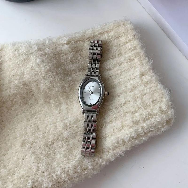 Женские кварцевые часы, роскошные овальные часы в форме тонна, винтажные римские цифры, золото, серебро, сталь, Orologio Reloj, женские наручные часы