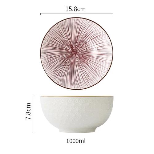 1 шт. японская посуда керамическая миска одинарная студенческая общежитие миски фруктовый салат суп рис популярная в сети миска для лапши ноль отходов