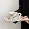 Coffee Cup Saucer High Value Design Retro Afternoon Tea Cup Set Opening Event Souvenir Women