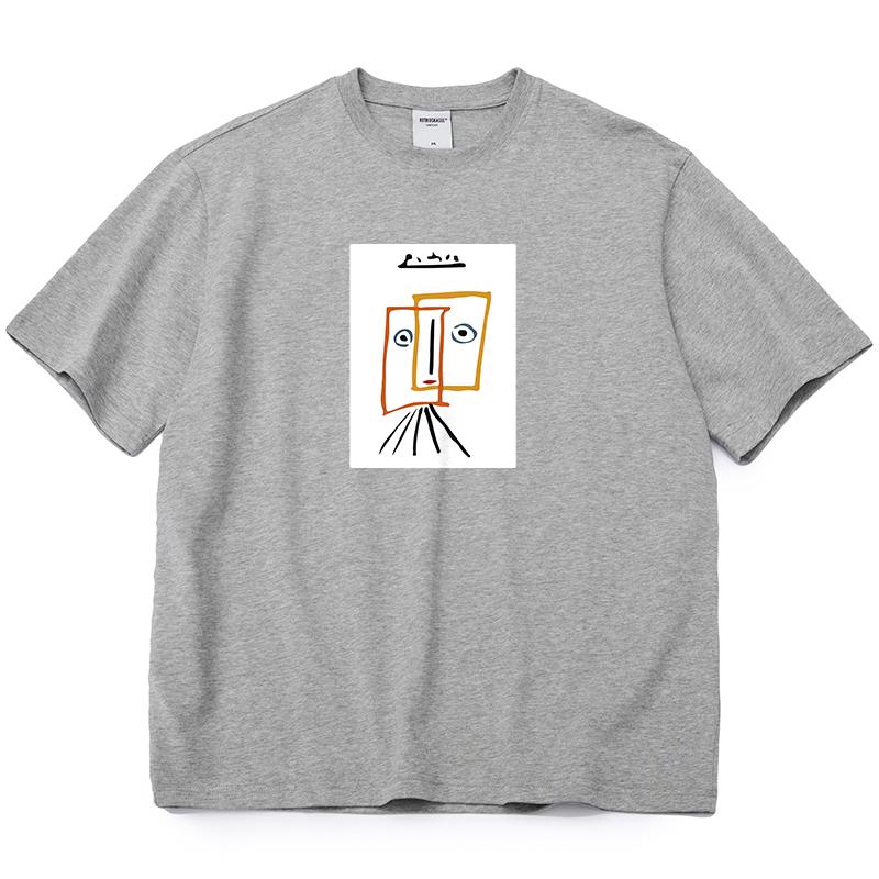 Shellsuning футболка с мультяшным принтом женская летняя модная повседневная простая простая футболка с коротким рукавом из 100% хлопка мягкие футболки женские негабаритные базовые топы для пар