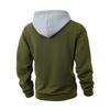 Men's Knit Half Zip Hoodie Casual Color Block Winter Pullover