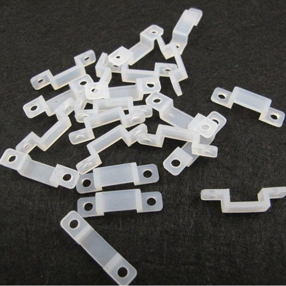 10/50pcs Decorative RGB Single Color White LED Strip Light Lamp Tape 12mm Fixer Silicon Clip