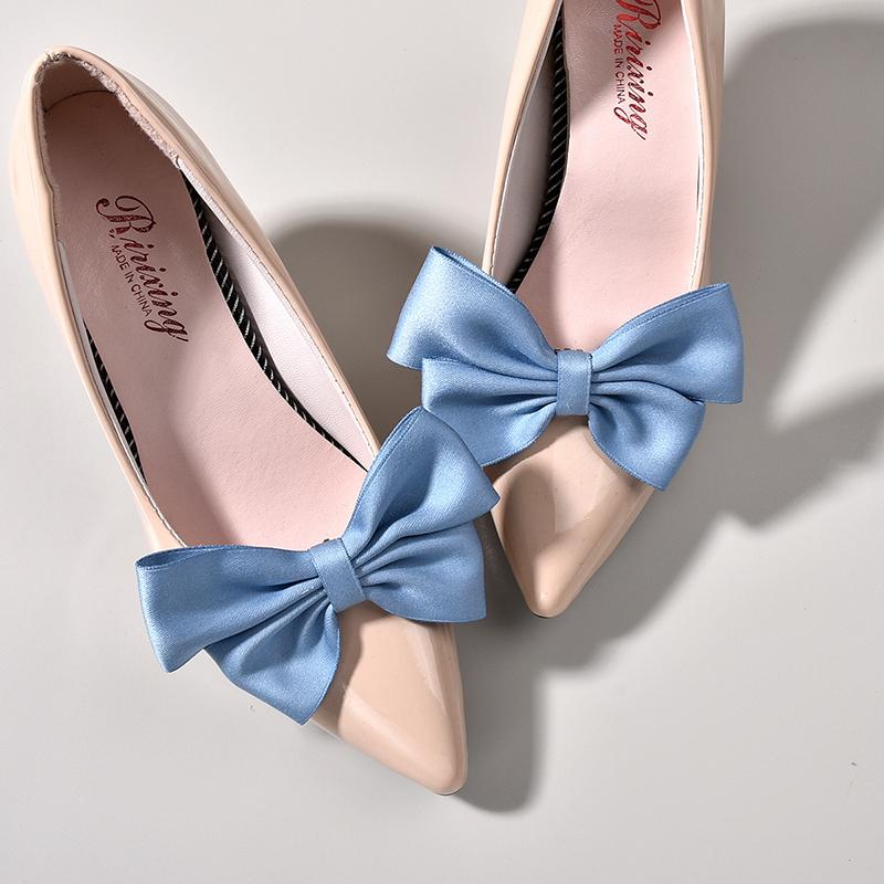 1 пара зажимов для обуви с бантом, свадебные туфли, украшения на высоком каблуке, женские очаровательные туфли для невесты, декоративные зажимы с пряжкой, аксессуары для обуви