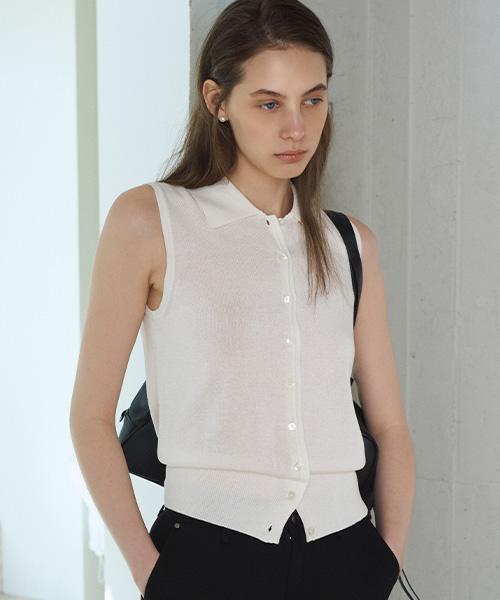 ANGELO BIANCO Elin Sleeveless Knit Top (3Col)