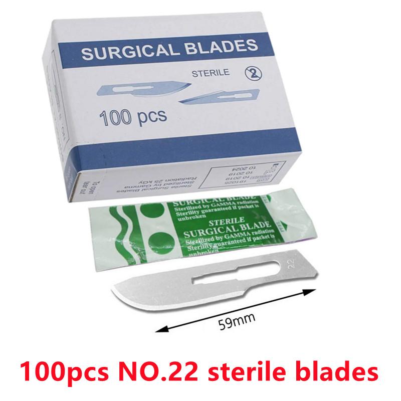 20-100pcs Sterile Carbon Steel Surgical Blades Scalpel Knife for DIY Cutting Phone Repair Carving Animal Grooming Maintenance