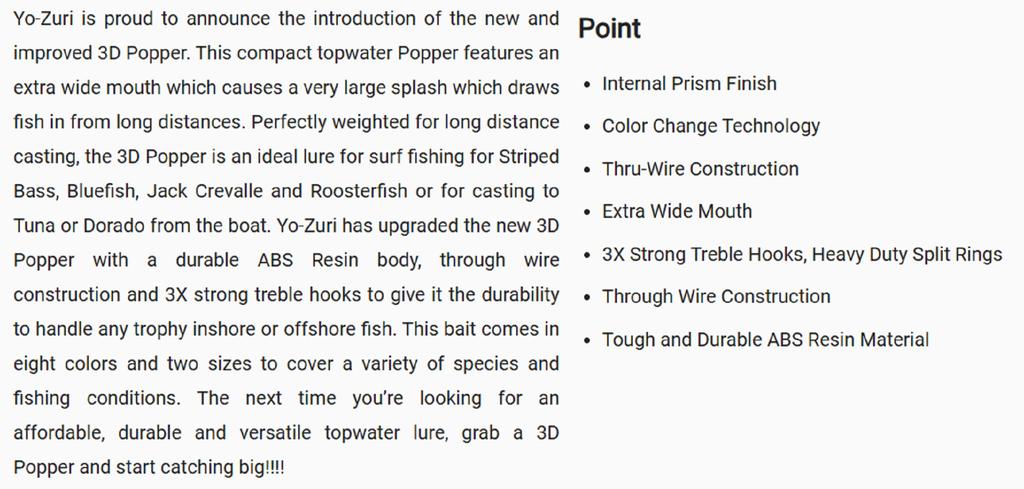 Yo Zuri 3D Popper 90 Mm Floating Lure R1167-CPDR (5425)