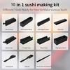10pcs/set, DIY Sushi Maker Set - Includes Plastic Sushi Roller, Rice Mold, Spreader, and Kitchen Tools - Perfect for Back To School and Home Cooking