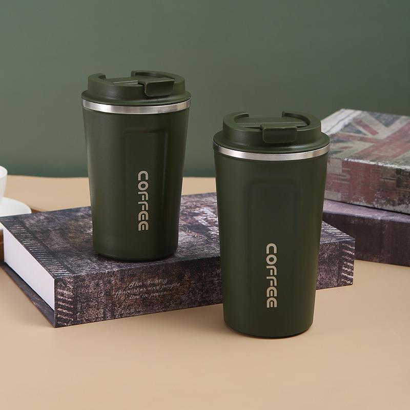 500ml Stainless Steel Coffee Cup Travel Thermal Mug Leak-Proof Thermos Bottle Tea Coffee Mug Vacuum Flask Insulated Cups