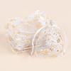 100Pcs Snowflake Organza Gift Bags Jewelry Pouches Gold Silver Snow Drawstring Bag Christmas Party Birthday Wedding Candy Packing
