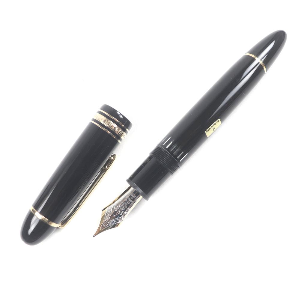 Отличная перьевая ручка MONTBLANC Meisterstck 149 Колпачкового типа Черная золото 18 карат мужская Б/у