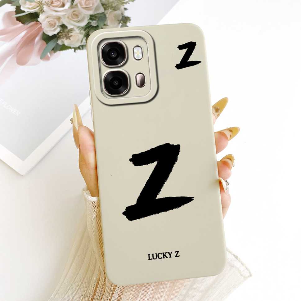 For Oppo A6s 5G CPH2789 Case Fashion Lucky Letters A-Z Silicone Back Cover For Oppo A 6s A6S 5G 6.75" Phone Cases Bumper Fundas
