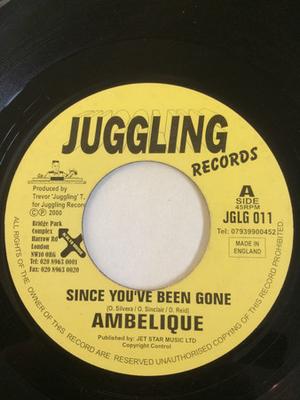 7-дюймовая пластинка AMBELIQUE - Since You've Been Gone JGLG011 Juggling Record Ямайка Регги, Ска и Даб Б/У
