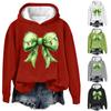 Women's Fashion Casual Long Sleeve Christmas Printed Round Neck Hooded Sweatshirt Top