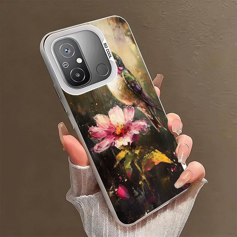 Bird Oil Painting Style Shockproof Phone Case for Xiaomi Poco X7 X6 X5 X3 Pro F7 Ultra M8 Redmi 15C 15 14C 13C 12C 10C 13 12 10