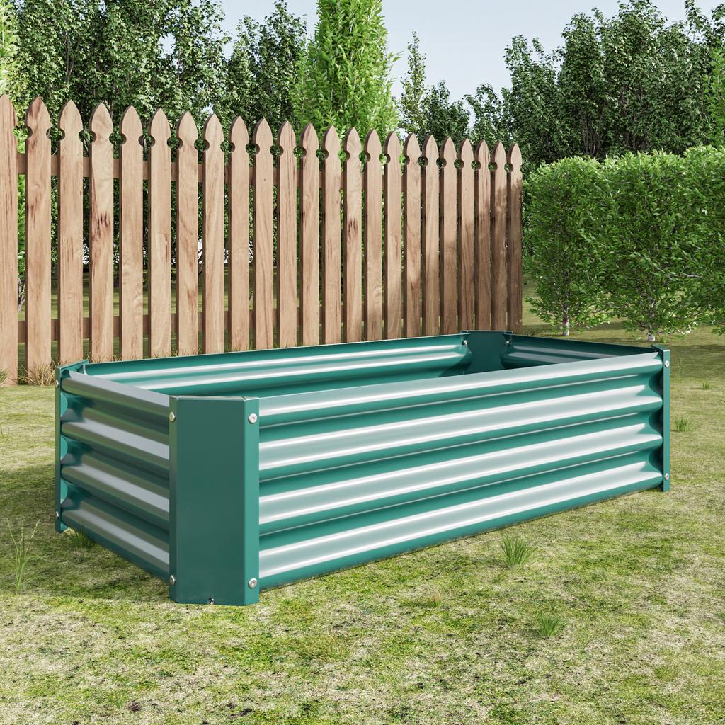 Metal Raised Bed, Raised Beds made of Robust Sheet Steel, Rust Protection, Kit without Bottom, Ideal for Vegetables, Herbs & Flowers Anthr