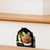 Рождественская наклейка на стену с мышью, мышь для чтения книг, настенная 3D наклейка, забавная очаровательная наклейка на стену, угловая наклейка, детская комната, детская Рождественский декор