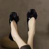 Fashion Block Heel Low Elegant Chunky Heels Square Toe Cute With Bow Women's Shoes Kawaii Ladies Footwear Quick Delivery Wholesale L