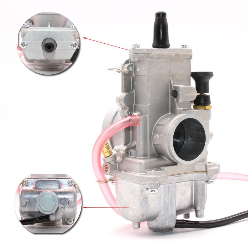 Motorcycle TM Flat Slide Carburetor For Mikuni  TM28 TM30 TM32 TM34 TM38mm For Kawasaki KX125 KX150 CR250