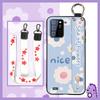 Phone Holder Kickstand Phone Case For Oukitel C25 Dirt-resistant Fashion Design Waterproof Wrist Strap Oil Painting Ring