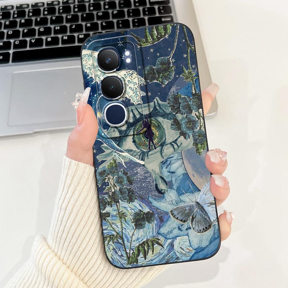 Чехол для Vivo Y19s V2419 Новый Уникальный Конфетный Расписной Чехол 6.68'' Ударопрочный Чехол для Телефона Для Vivo Y19s Y 19 s VivoY19s 4G Мягкий Чехол