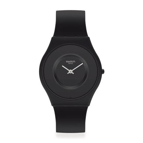 Swatch CARICIA NEGRA SKIN Classic Watch, Black, SS09B100